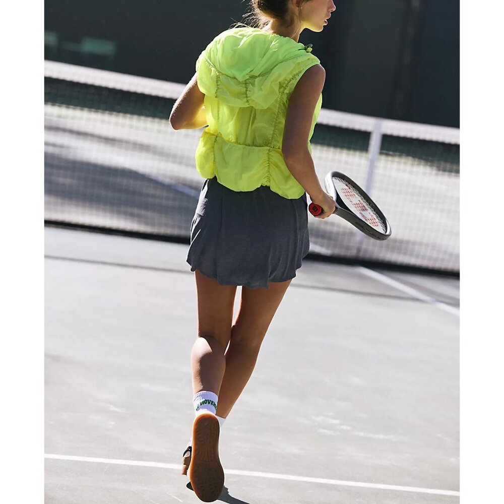 FP Movement by Free People Neon Yellow Hooded Windbreaker Vest - Picture 7 of 12